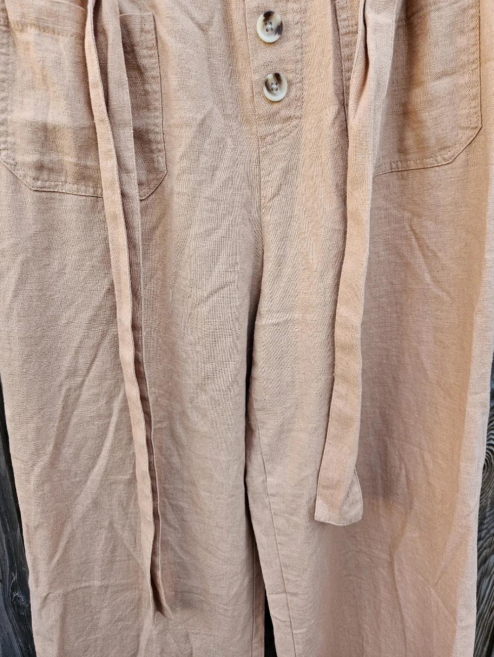JL Wide Leg Paperbag Waist Pants in Peach Women's Size M - Picture 6 of 16